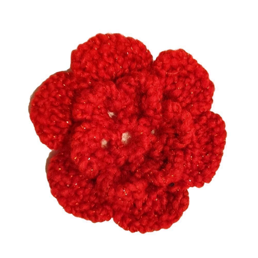 GIRLS' HANDMADE KNIT HAT WITH FLOWER - Picture 10 of 10